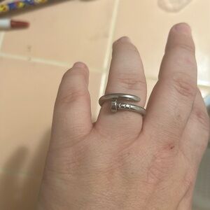 Stainless steel nail ring size 8